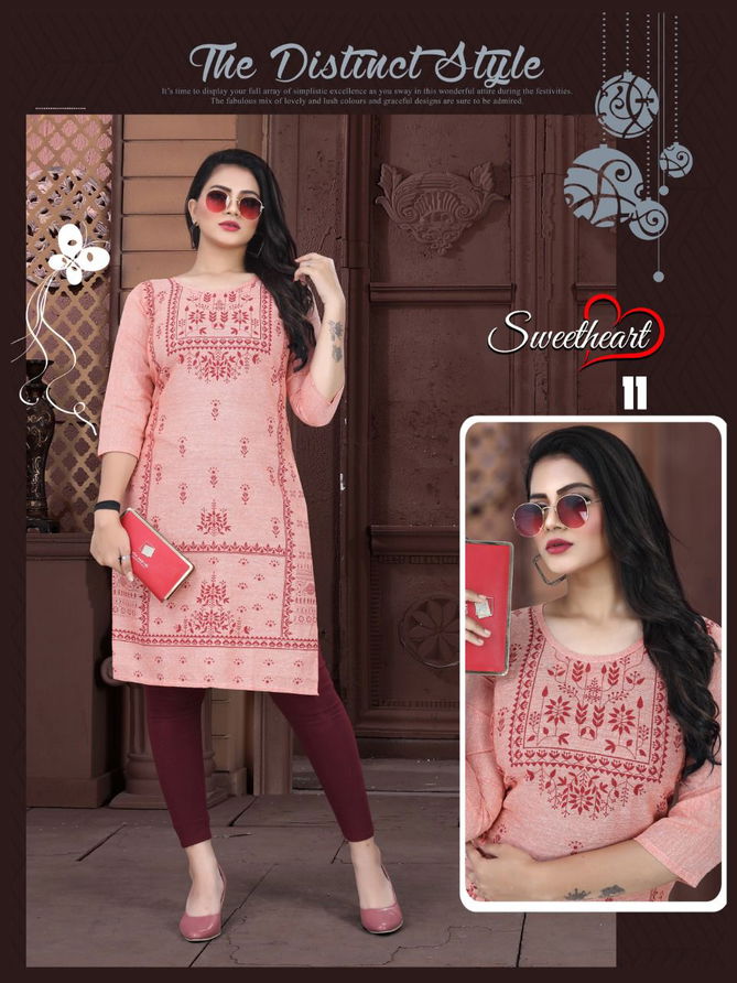 Aagya Sweetheart Designer Fancy Wear Printed Kurti Collection